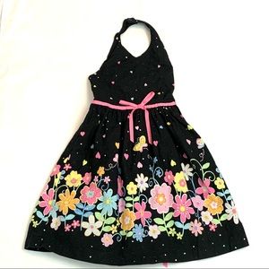 Blueberi Boulevard Black Floral Summer Dress